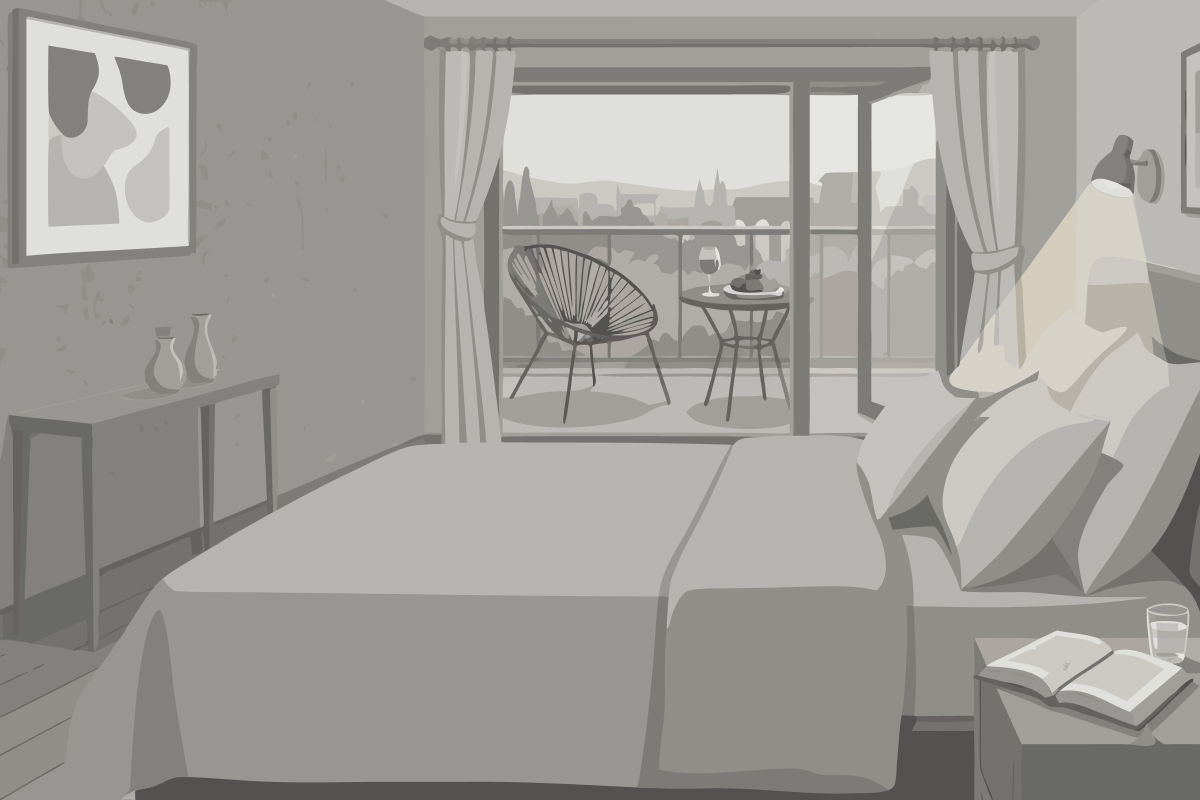 Deluxe Tweepersoonskamer met 1 of 2 Bedden en Uitzicht op de Bergen